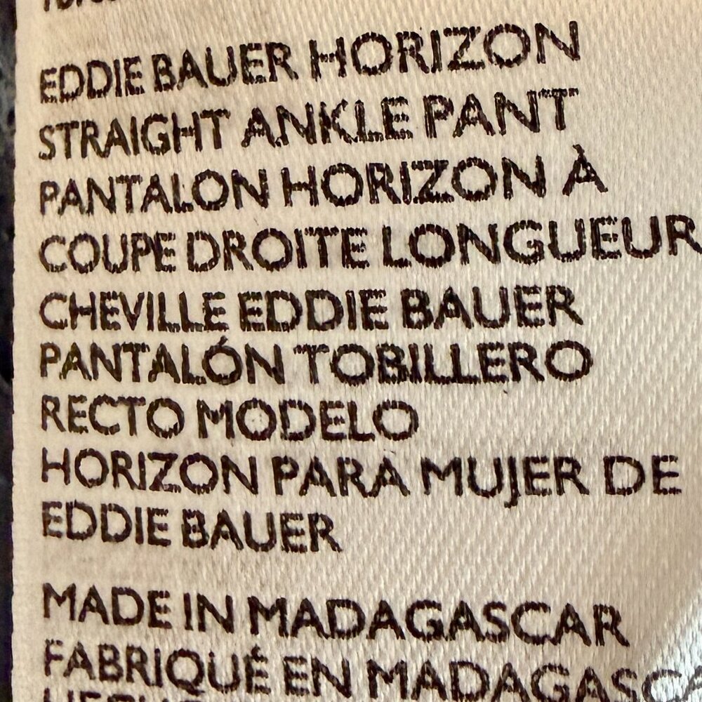 Eddie Bauer Women's Horizon Straight Ankle Pant Size 12 Blue Outdoor Casual NEW - Picture 9 of 16